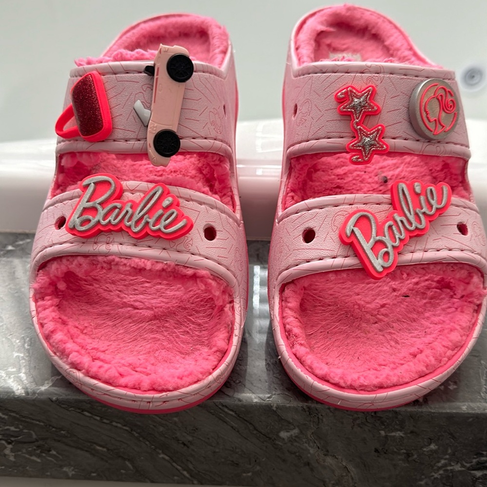 Pink Barbie Crocs